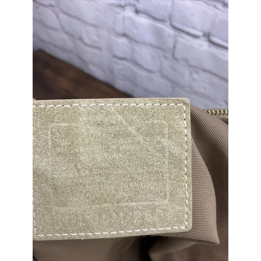 Coach Signature Print Tote Bag Purse Satchel Handbag Designer Tan - Picture 10 of 10